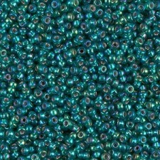 Miyuki rocailles Perlen 11/0 - Silver lined emerald ab 11-1017